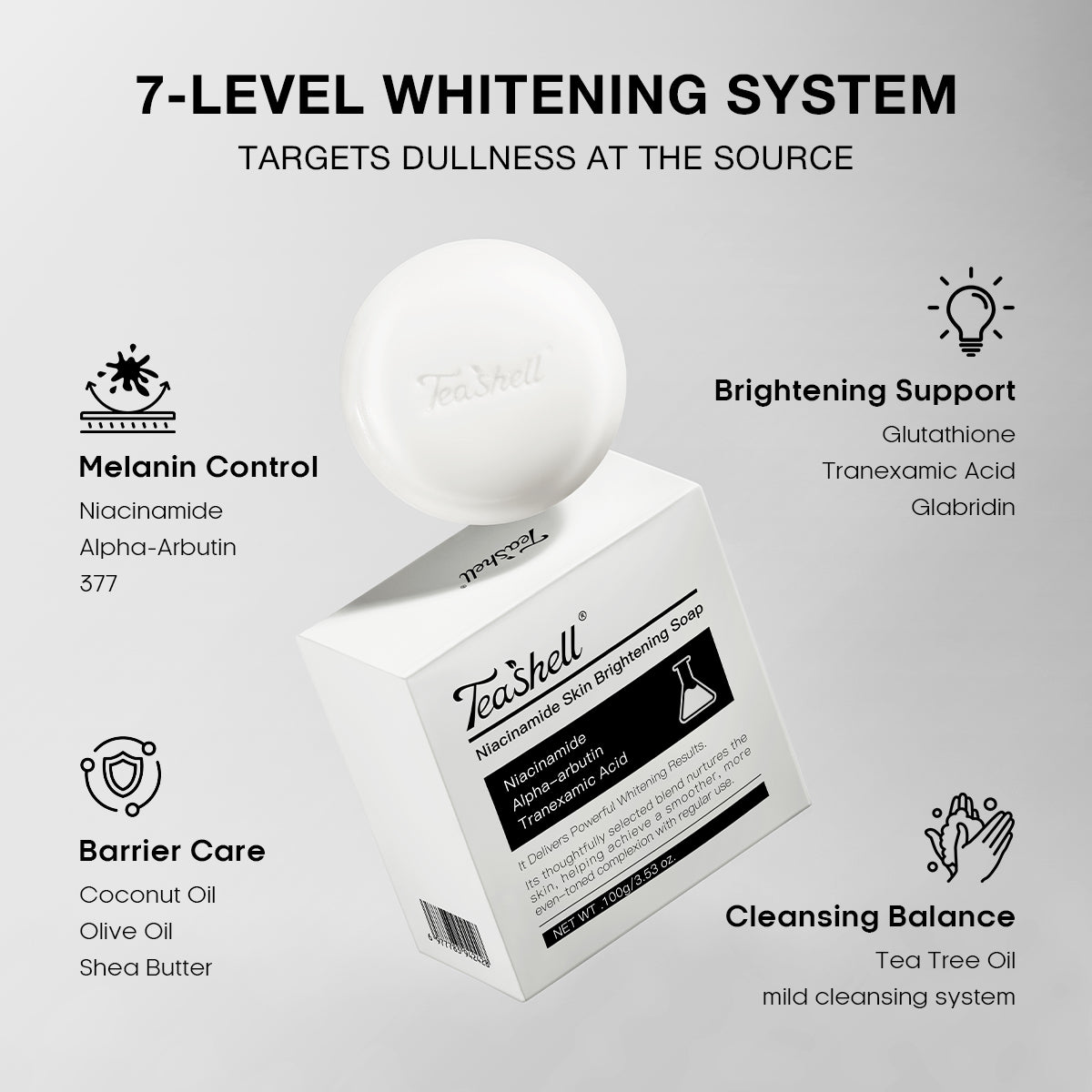 Teashell 3D Niacinamide Whitening Soap